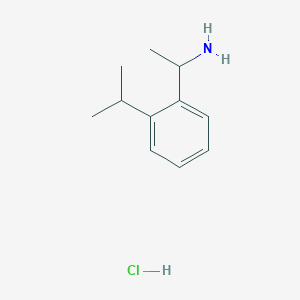 molecular formula C11H18ClN B2724421 (1S)-1-(2-propan-2-ylphenyl)ethanamine;hydrochloride CAS No. 2377031-30-4