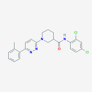 molecular formula C23H22Cl2N4O B2724437 N-(2,4-dichlorophenyl)-1-(6-(o-tolyl)pyridazin-3-yl)piperidine-3-carboxamide CAS No. 1203322-84-2