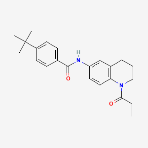 molecular formula C23H28N2O2 B2724438 4-tert-butyl-N-(1-propionyl-1,2,3,4-tetrahydroquinolin-6-yl)benzamide CAS No. 954081-97-1