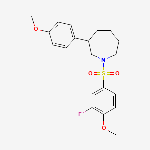 molecular formula C20H24FNO4S B2724440 1-((3-Fluoro-4-methoxyphenyl)sulfonyl)-3-(4-methoxyphenyl)azepane CAS No. 1797284-08-2