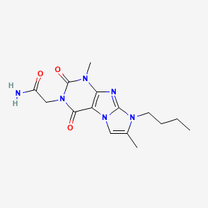2-(8-Butyl-1,7-dimethyl-2,4-dioxo-1,3,5-trihydro-4-imidazolino[1,2-h]purin-3-y l)acetamide