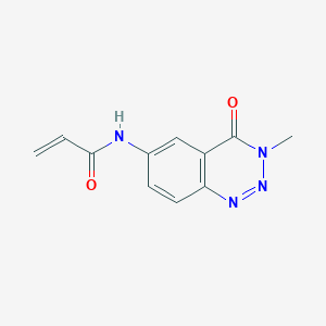 molecular formula C11H10N4O2 B2724470 N-(3-Methyl-4-oxo-1,2,3-benzotriazin-6-yl)prop-2-enamide CAS No. 2305331-70-6