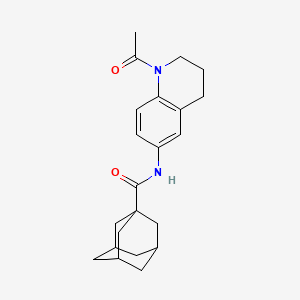 molecular formula C22H28N2O2 B2724474 N-(1-acetyl-3,4-dihydro-2H-quinolin-6-yl)adamantane-1-carboxamide CAS No. 941960-34-5