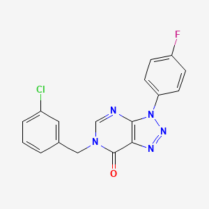 molecular formula C17H11ClFN5O B2724478 6-(3-chlorobenzyl)-3-(4-fluorophenyl)-3H-[1,2,3]triazolo[4,5-d]pyrimidin-7(6H)-one CAS No. 863019-56-1
