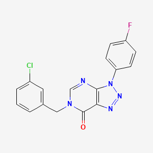 molecular formula C17H11ClFN5O B2724478 6-(3-氯苄基)-3-(4-氟苯基)-3H-[1,2,3]三唑并[4,5-d]嘧啶-7(6H)-酮 CAS No. 863019-56-1