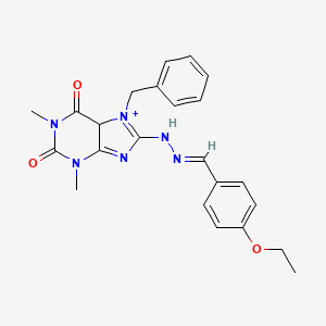 7-benzyl-8-[(E)-2-[(4-ethoxyphenyl)methylidene]hydrazin-1-yl]-1,3-dimethyl-2,3,6,7-tetrahydro-1H-purine-2,6-dione