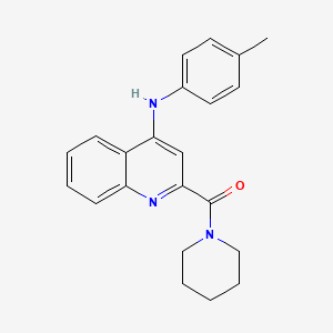 Piperidin-1-yl(4-(p-tolylamino)quinolin-2-yl)methanone
