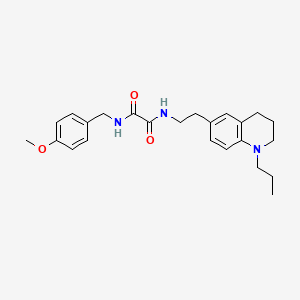 molecular formula C24H31N3O3 B2724485 N1-(4-methoxybenzyl)-N2-(2-(1-propyl-1,2,3,4-tetrahydroquinolin-6-yl)ethyl)oxalamide CAS No. 955594-46-4