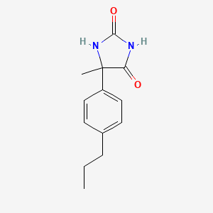 molecular formula C13H16N2O2 B2724503 5-Methyl-5-(4-propylphenyl)imidazolidine-2,4-dione CAS No. 956437-58-4