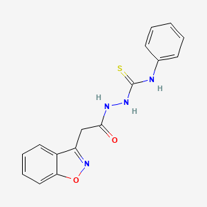 molecular formula C16H14N4O2S B2724515 2-[2-(1,2-benzisoxazol-3-yl)acetyl]-N-phenyl-1-hydrazinecarbothioamide CAS No. 860651-58-7