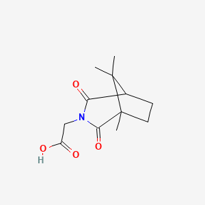 molecular formula C12H17NO4 B2724522 (1,8,8-Trimethyl-2,4-dioxo-3-azabicyclo[3.2.1]oct-3-yl)acetic acid CAS No. 1212-95-9