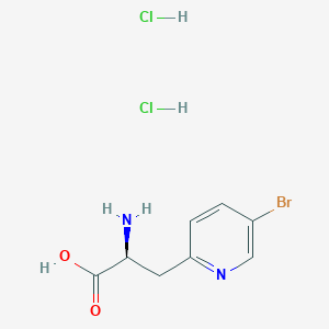 molecular formula C8H11BrCl2N2O2 B2724528 (S)-2-氨基-3-(5-溴吡啶-2-基)丙酸二盐酸盐 CAS No. 2061996-50-5