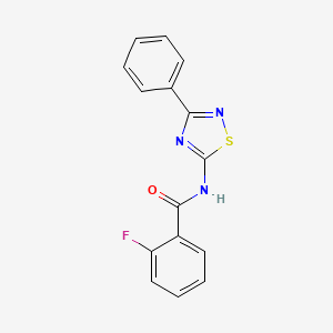 2-fluoro-N-(3-phenyl-1,2,4-thiadiazol-5-yl)benzamide