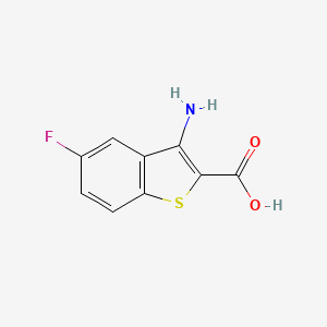 molecular formula C9H6FNO2S B2724538 3-氨基-5-氟-1-苯并噻吩-2-甲酸 CAS No. 1378864-23-3