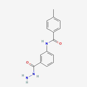 molecular formula C15H15N3O2 B2724540 N-[3-(hydrazinocarbonyl)phenyl]-4-methylbenzamide CAS No. 482637-51-4