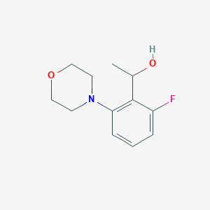 molecular formula C12H16FNO2 B2724550 1-[2-氟-6-(吗啉-4-基)苯基]乙醇 CAS No. 1156521-32-2