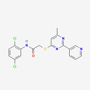 N-(2,5-dichlorophenyl)-2-((6-methyl-2-(pyridin-3-yl)pyrimidin-4-yl)thio)acetamide