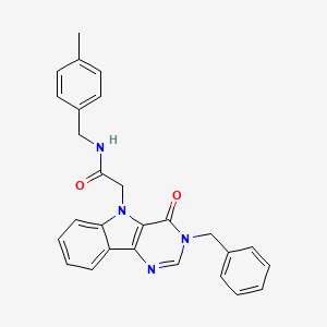 2-(3-benzyl-4-oxo-3H-pyrimido[5,4-b]indol-5(4H)-yl)-N-(4-methylbenzyl)acetamide