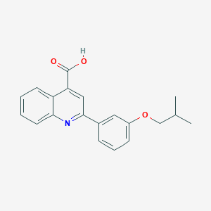 molecular formula C20H19NO3 B2724562 2-(3-Isobutoxyphenyl)quinoline-4-carboxylic acid CAS No. 350997-45-4