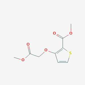 molecular formula C9H10O5S B2724563 Methyl 3-(2-methoxy-2-oxoethoxy)thiophene-2-carboxylate CAS No. 96232-63-2