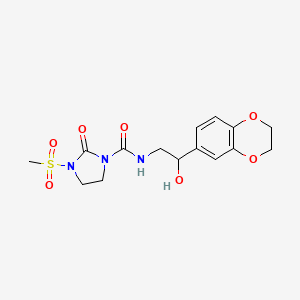 N-(2-(2,3-dihydrobenzo[b][1,4]dioxin-6-yl)-2-hydroxyethyl)-3-(methylsulfonyl)-2-oxoimidazolidine-1-carboxamide