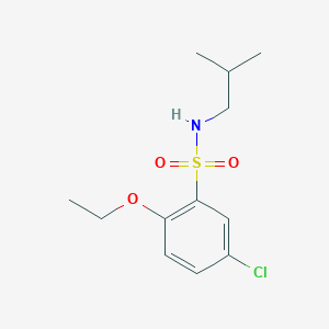 molecular formula C12H18ClNO3S B272457 5-chloro-2-ethoxy-N-isobutylbenzenesulfonamide 