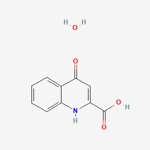 molecular formula C10H9NO4 B2724573 4-Hydroxyquinoline-2-carboxylic acid hydrate CAS No. 345909-35-5; 492-27-3
