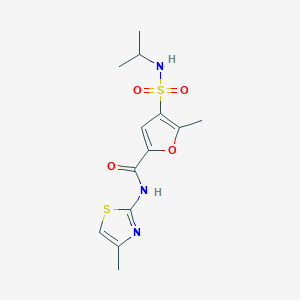 4-(N-isopropylsulfamoyl)-5-methyl-N-(4-methylthiazol-2-yl)furan-2-carboxamide