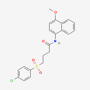 molecular formula C21H20ClNO4S B2724576 4-((4-chlorophenyl)sulfonyl)-N-(4-methoxynaphthalen-1-yl)butanamide CAS No. 941907-52-4