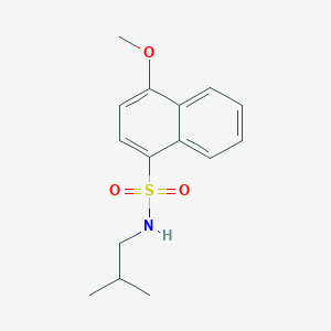 molecular formula C15H19NO3S B272458 N-isobutyl-4-methoxy-1-naphthalenesulfonamide 