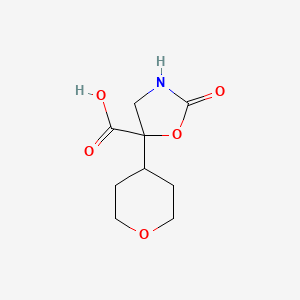 molecular formula C9H13NO5 B2724580 5-(Oxan-4-yl)-2-oxo-1,3-oxazolidine-5-carboxylic acid CAS No. 2248360-49-6