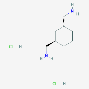 molecular formula C8H20Cl2N2 B2724583 [(1R,3R)-3-(Aminomethyl)cyclohexyl]methanamine;dihydrochloride CAS No. 2378490-79-8