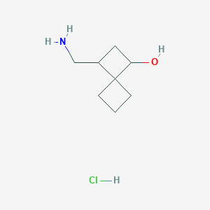molecular formula C8H16ClNO B2724585 1-(Aminomethyl)spiro[3.3]heptan-3-ol;hydrochloride CAS No. 2361645-42-1
