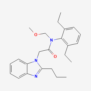 molecular formula C24H31N3O2 B2724590 N-(2,6-二乙基苯基)-N-(甲氧基甲基)-2-(2-丙基苯并咪唑基)乙酰胺 CAS No. 391868-55-6