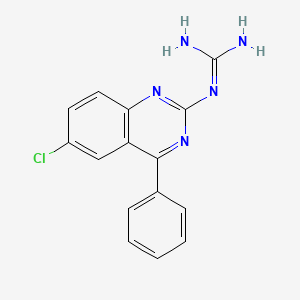 molecular formula C15H12ClN5 B2724591 N-(6-氯-4-苯基喹唑啉-2-基)胍 CAS No. 92434-13-4