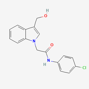 molecular formula C17H15ClN2O2 B2724594 N-(4-chlorophenyl)-2-[3-(hydroxymethyl)-1H-indol-1-yl]acetamide CAS No. 693821-14-6
