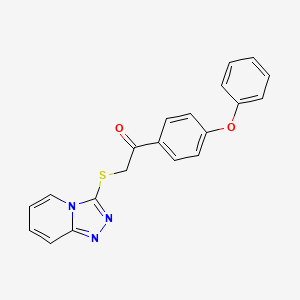 molecular formula C20H15N3O2S B2724616 2-([1,2,4]Triazolo[4,3-a]pyridin-3-ylthio)-1-(4-phenoxyphenyl)ethanone CAS No. 690646-34-5