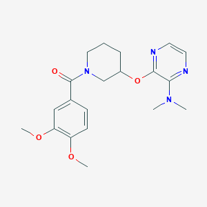 (3,4-Dimethoxyphenyl)(3-((3-(dimethylamino)pyrazin-2-yl)oxy)piperidin-1-yl)methanone