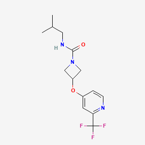 N-(2-Methylpropyl)-3-[2-(trifluoromethyl)pyridin-4-yl]oxyazetidine-1-carboxamide