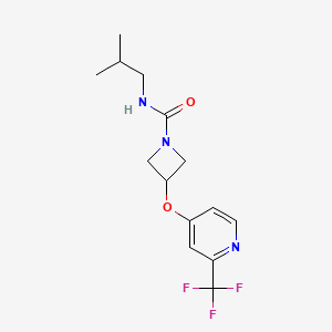 molecular formula C14H18F3N3O2 B2724622 N-(2-Methylpropyl)-3-[2-(trifluoromethyl)pyridin-4-yl]oxyazetidine-1-carboxamide CAS No. 2380170-35-2