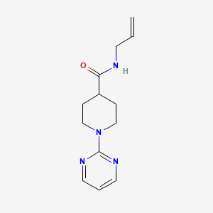molecular formula C13H18N4O B2724626 N-prop-2-enyl-1-pyrimidin-2-ylpiperidine-4-carboxamide CAS No. 303144-46-9