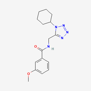 N-((1-cyclohexyl-1H-tetrazol-5-yl)methyl)-3-methoxybenzamide