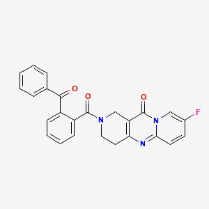 molecular formula C25H18FN3O3 B2724628 2-(2-苯甲酰苯甲酰)-8-氟-3,4-二氢-1H-二嘧啶-11(2H)-酮 CAS No. 2034274-60-5