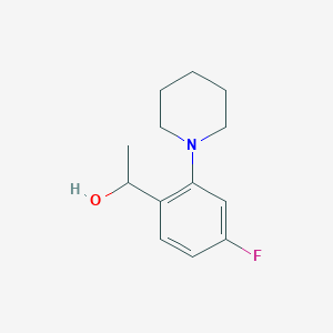 molecular formula C13H18FNO B2724631 1-[4-Fluoro-2-(1-piperidyl)phenyl]ethanol CAS No. 2097800-24-1