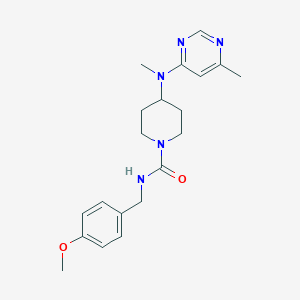 molecular formula C20H27N5O2 B2724635 N-[(4-Methoxyphenyl)methyl]-4-[methyl-(6-methylpyrimidin-4-yl)amino]piperidine-1-carboxamide CAS No. 2415518-12-4