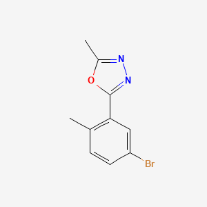 molecular formula C10H9BrN2O B2724640 2-(5-Bromo-2-methylphenyl)-5-methyl-1,3,4-oxadiazole CAS No. 1267418-52-9