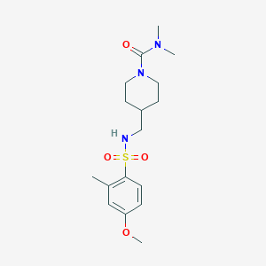 4-((4-methoxy-2-methylphenylsulfonamido)methyl)-N,N-dimethylpiperidine-1-carboxamide