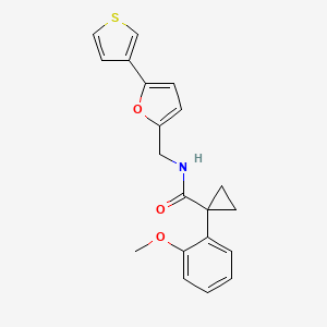1-(2-methoxyphenyl)-N-((5-(thiophen-3-yl)furan-2-yl)methyl)cyclopropanecarboxamide