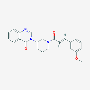 molecular formula C23H23N3O3 B2724658 (E)-3-(1-(3-(3-methoxyphenyl)acryloyl)piperidin-3-yl)quinazolin-4(3H)-one CAS No. 2035018-71-2