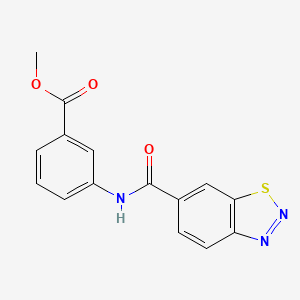 molecular formula C15H11N3O3S B2724663 甲基-3-[(1,2,3-苯并噻二唑-6-基甲酰)氨基]苯甲酸酯 CAS No. 950248-47-2